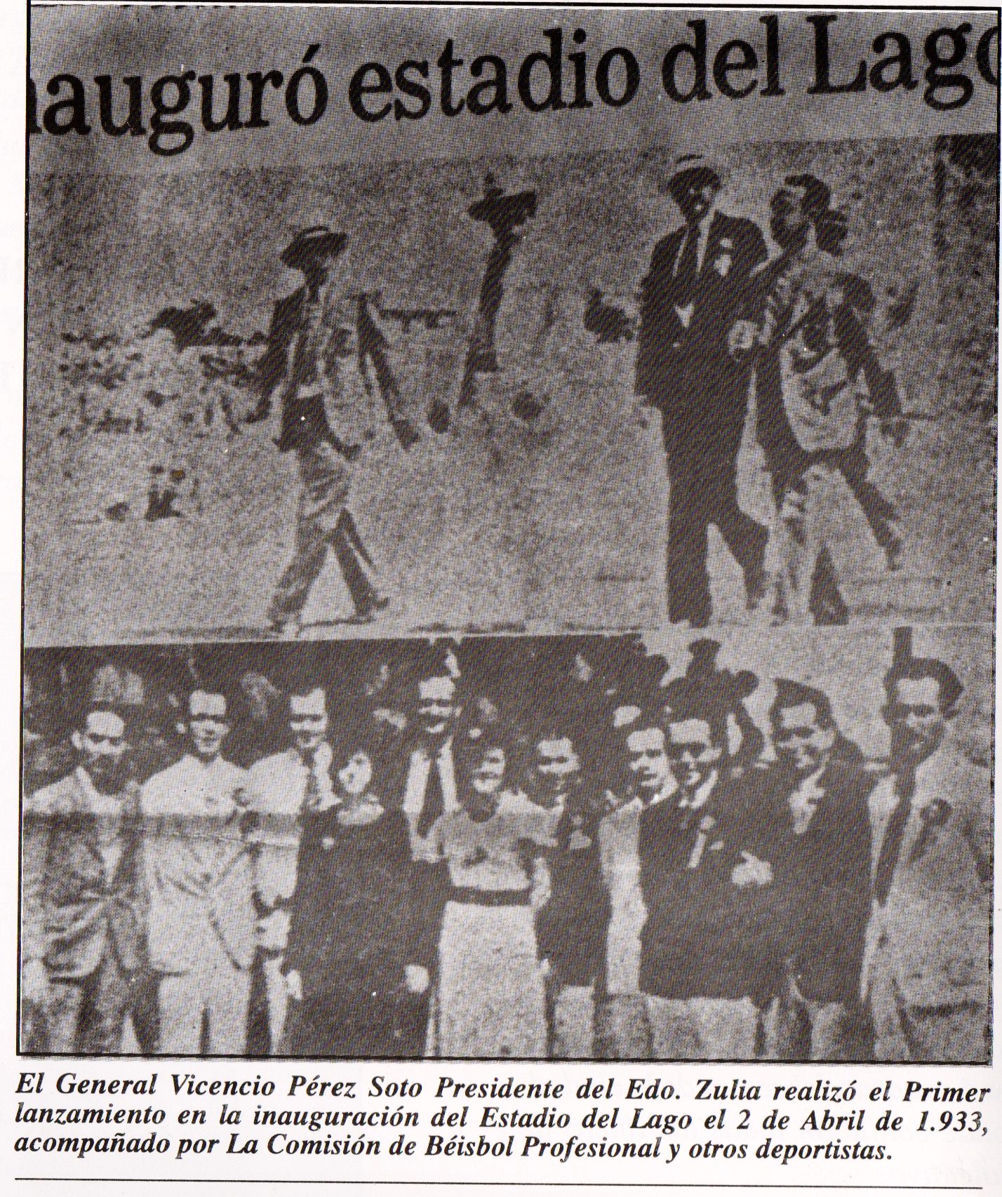 En 1933 En la inauguración del Stadium del Lago, en Maracaibo, Pastora derrota 6 a 5 al Gavilanes.