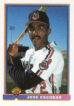 En 1990 Debuta en las Grandes Ligas con Cleveland, José Escobar. Criollo número 60 que actúa en las mayores y noveno que lo hace en representación de Lara.