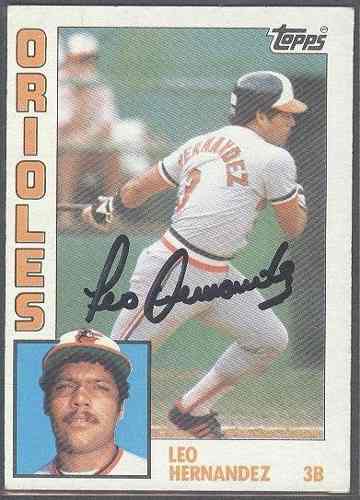En 1982, se estrenó en las mayores Leonardo Hernández con el uniforme de Orioles de Baltimore en juego contra Indios de Cleveland. Se fue de 1-0.